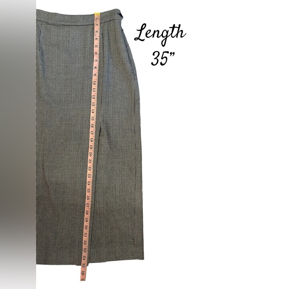 Mark Shale Vintage  Black and White Houndstooth Pencil Skirt Women's Size 6 - Picture 11 of 13